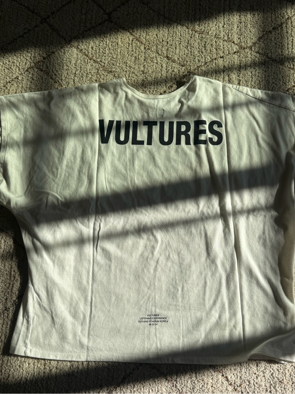 Kanye West Vultures Korea Listening Experience ¥$ White Oversized T-Shirt